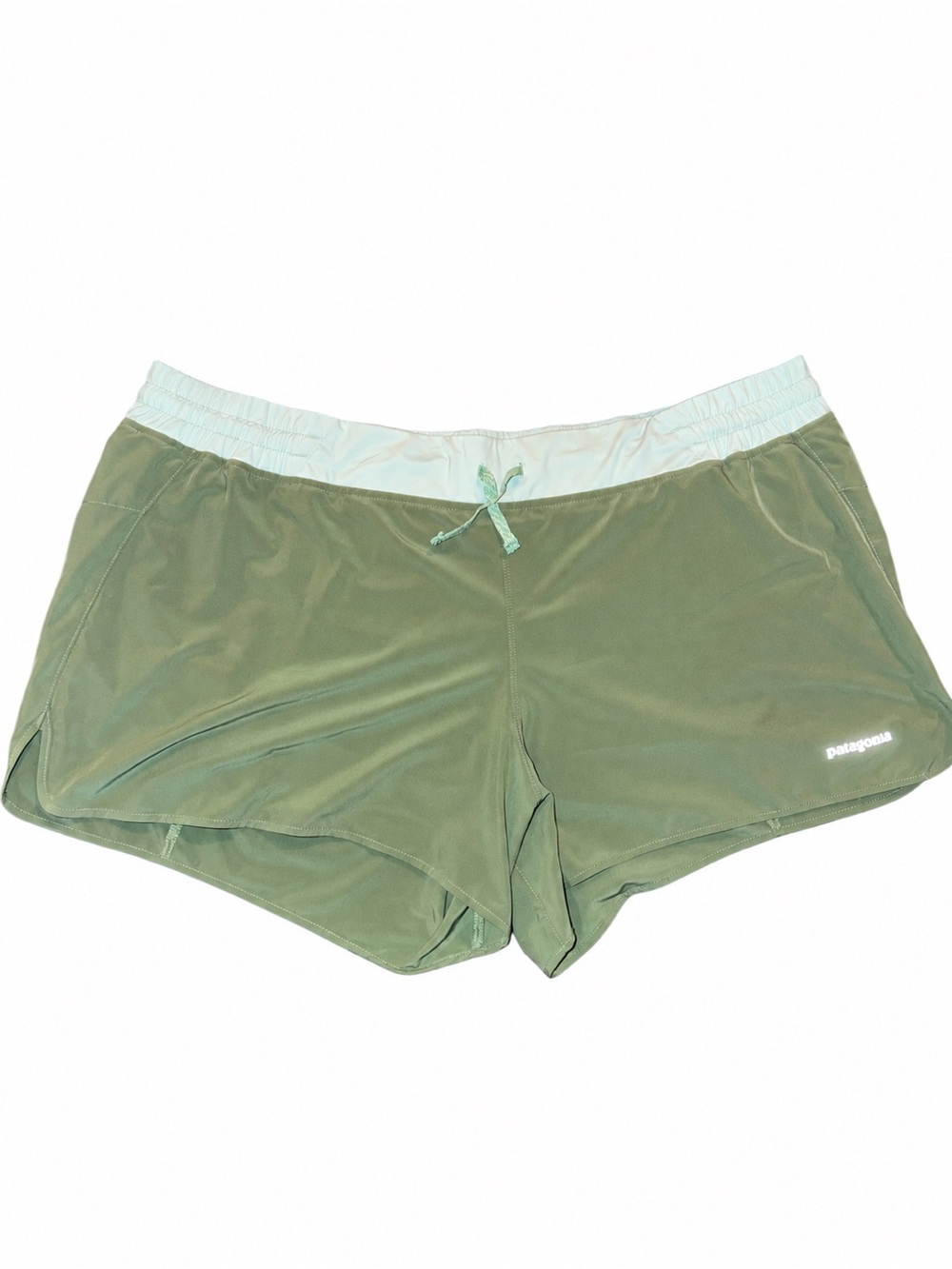Patagonia Women’s Nine Trails 4” Running Shorts XXL Green Mint Lined 57622